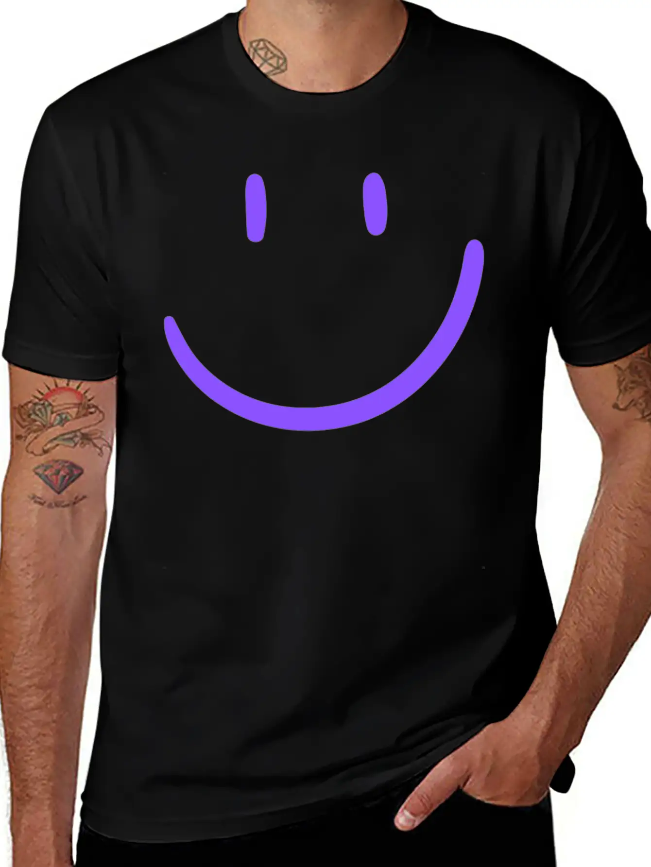 "Joyful Grin" Classic Fit Graphic Tee For Daily Comfort – Unisex Cotton Shirt