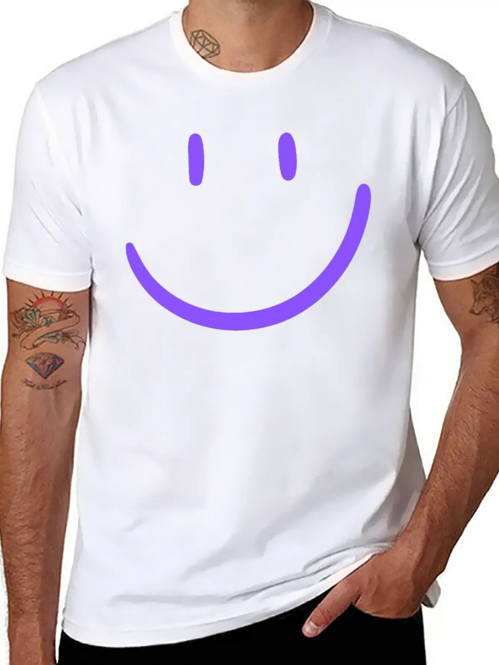 "Joyful Grin" Classic Fit Graphic Tee For Daily Comfort – Unisex Cotton Shirt