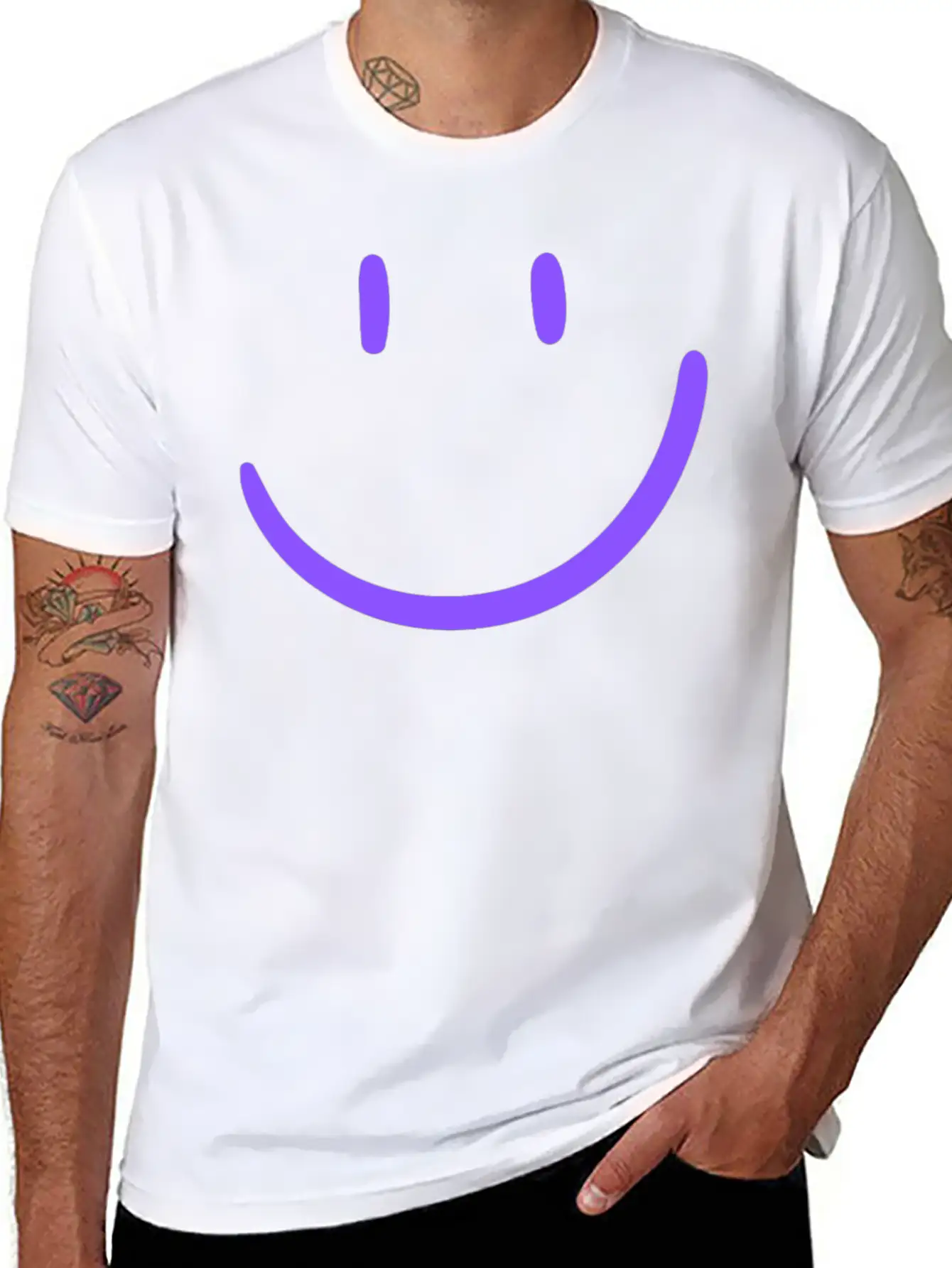 "Joyful Grin" Classic Fit Graphic Tee For Daily Comfort – Unisex Cotton Shirt