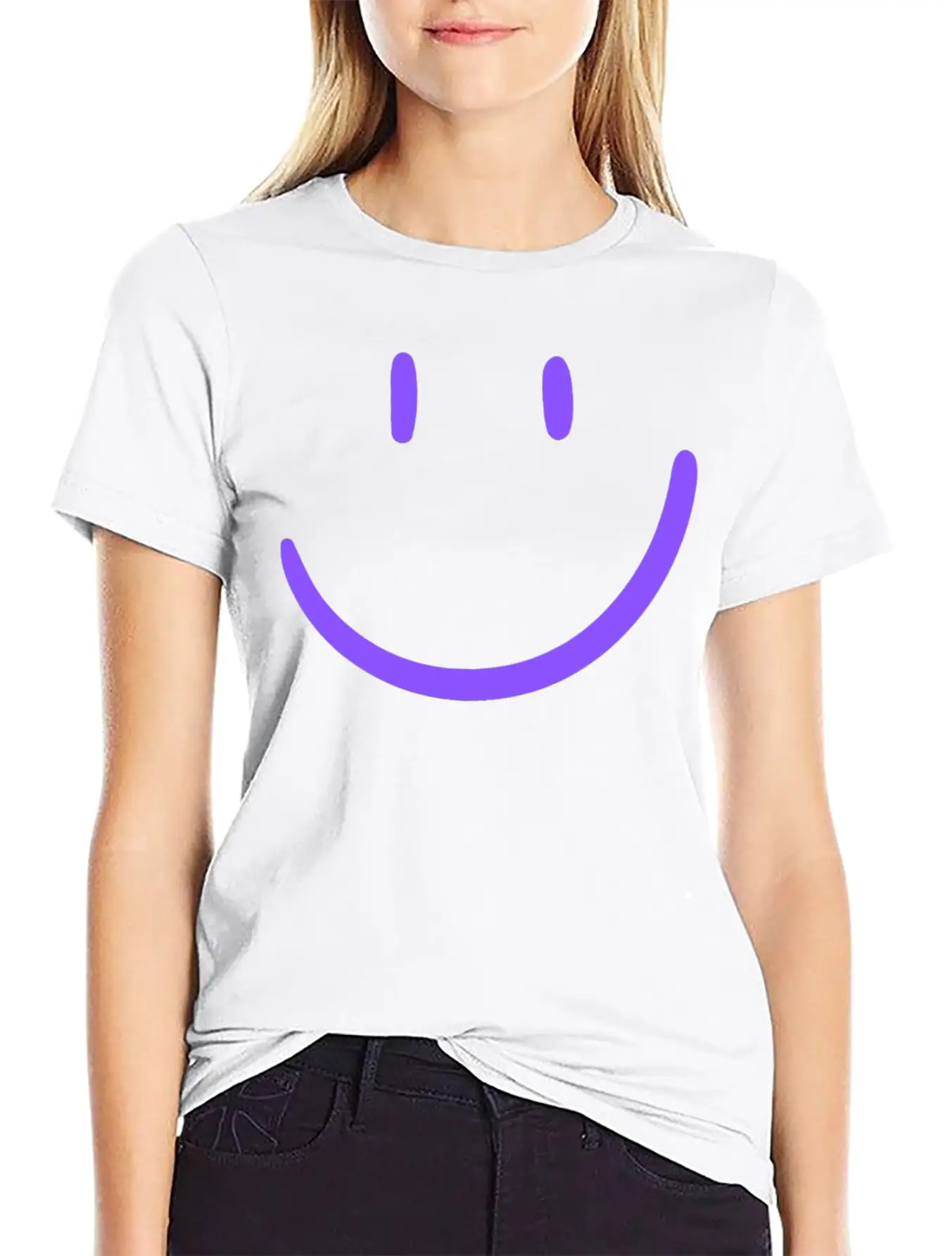 "Joyful Grin" Classic Fit Graphic Tee For Daily Comfort – Unisex Cotton Shirt