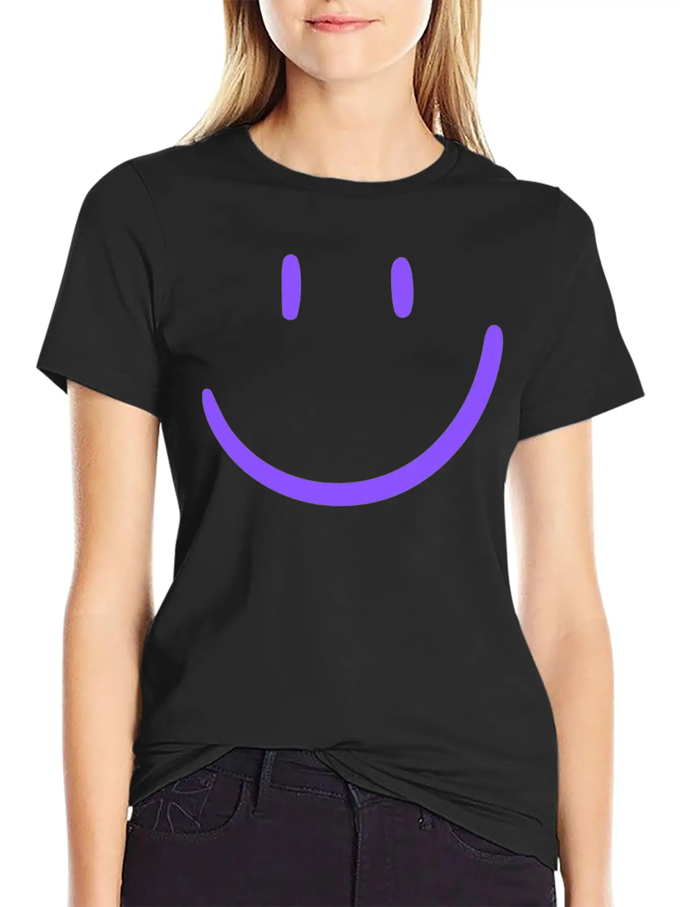 "Joyful Grin" Classic Fit Graphic Tee For Daily Comfort – Unisex Cotton Shirt