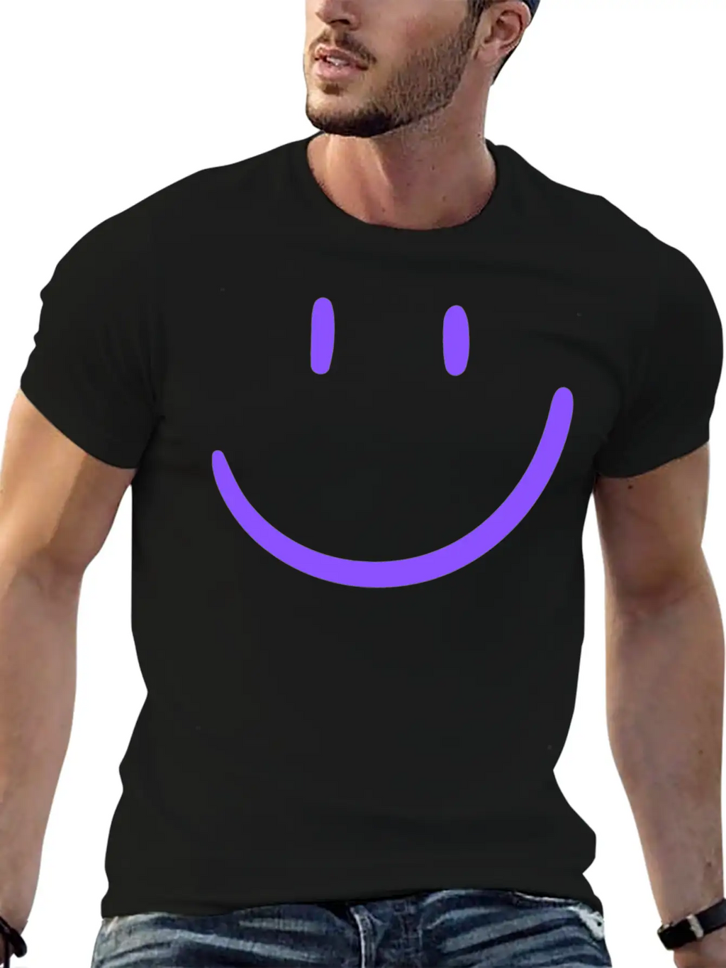 "Joyful Grin" Classic Fit Graphic Tee For Daily Comfort – Unisex Cotton Shirt