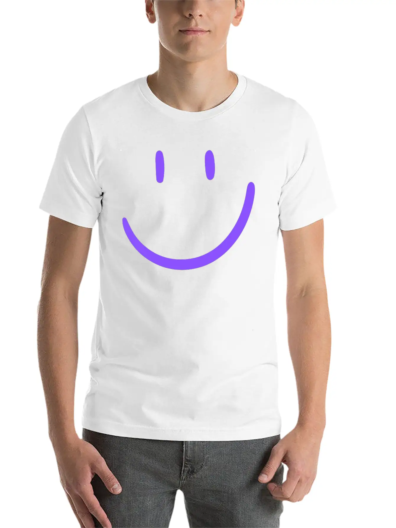 "Joyful Grin" Classic Fit Graphic Tee For Daily Comfort – Unisex Cotton Shirt