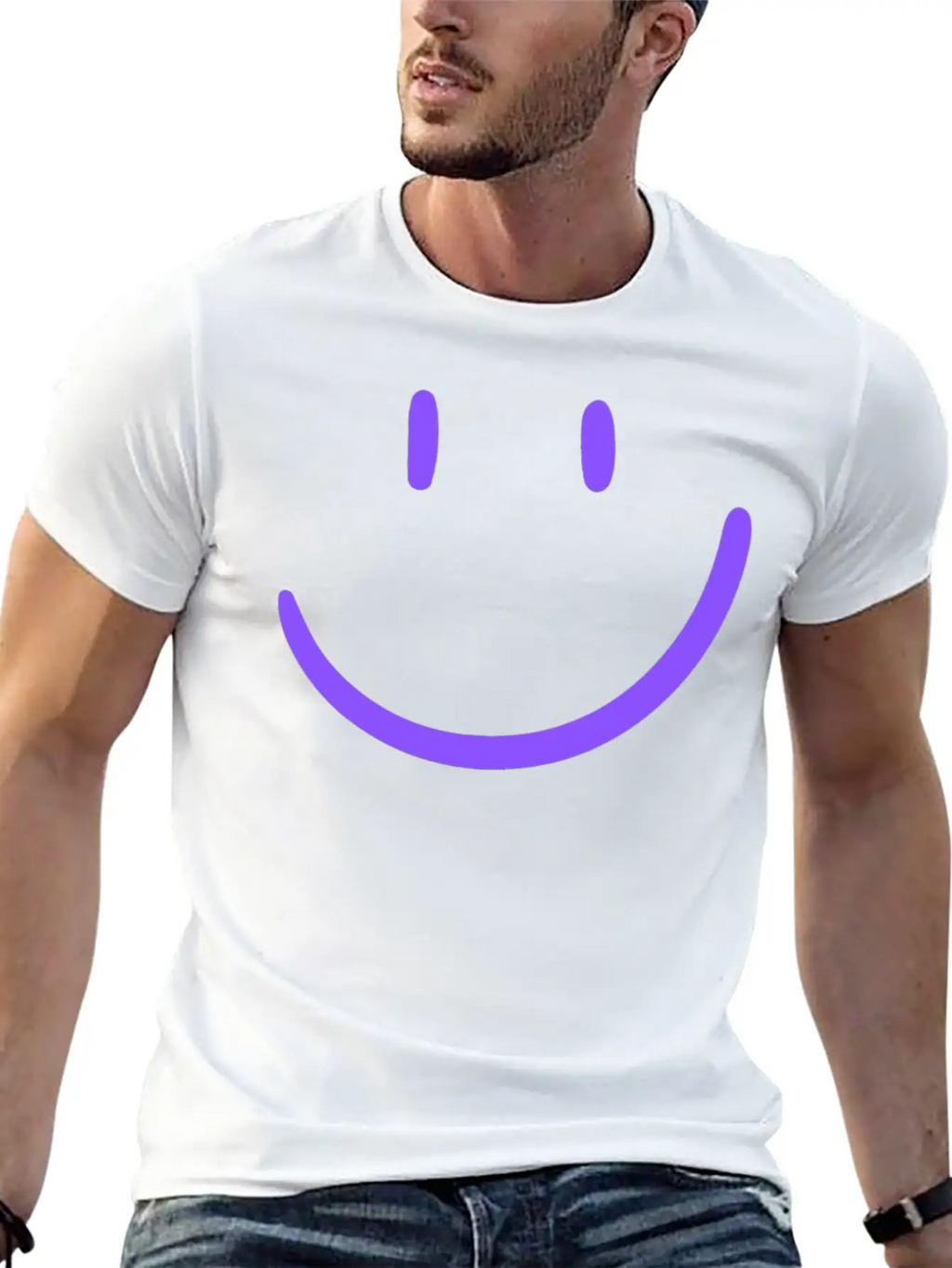 "Joyful Grin" Classic Fit Graphic Tee For Daily Comfort – Unisex Cotton Shirt