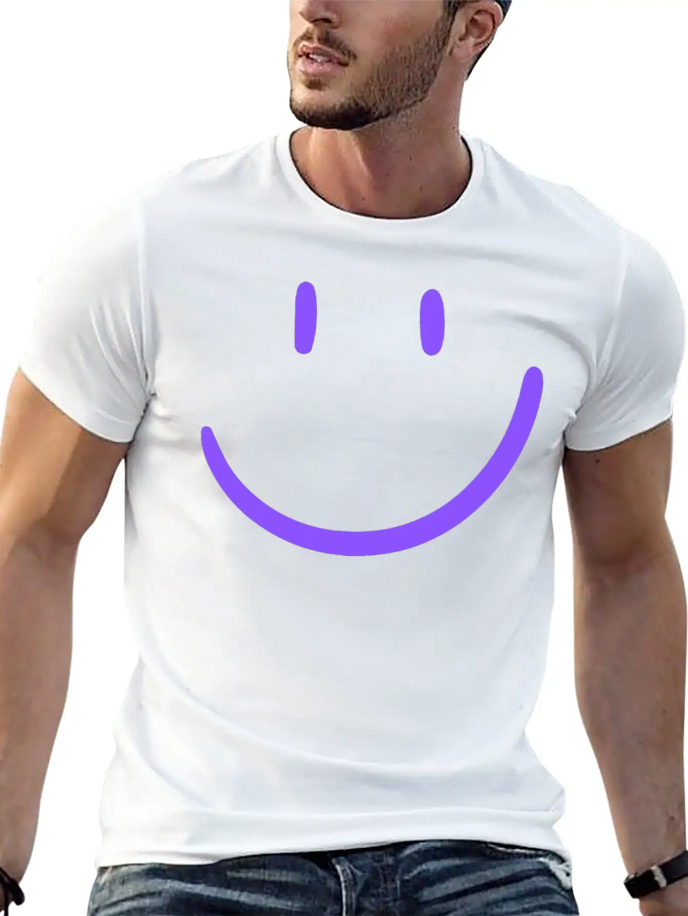 "Joyful Grin" Classic Fit Graphic Tee For Daily Comfort – Unisex Cotton Shirt