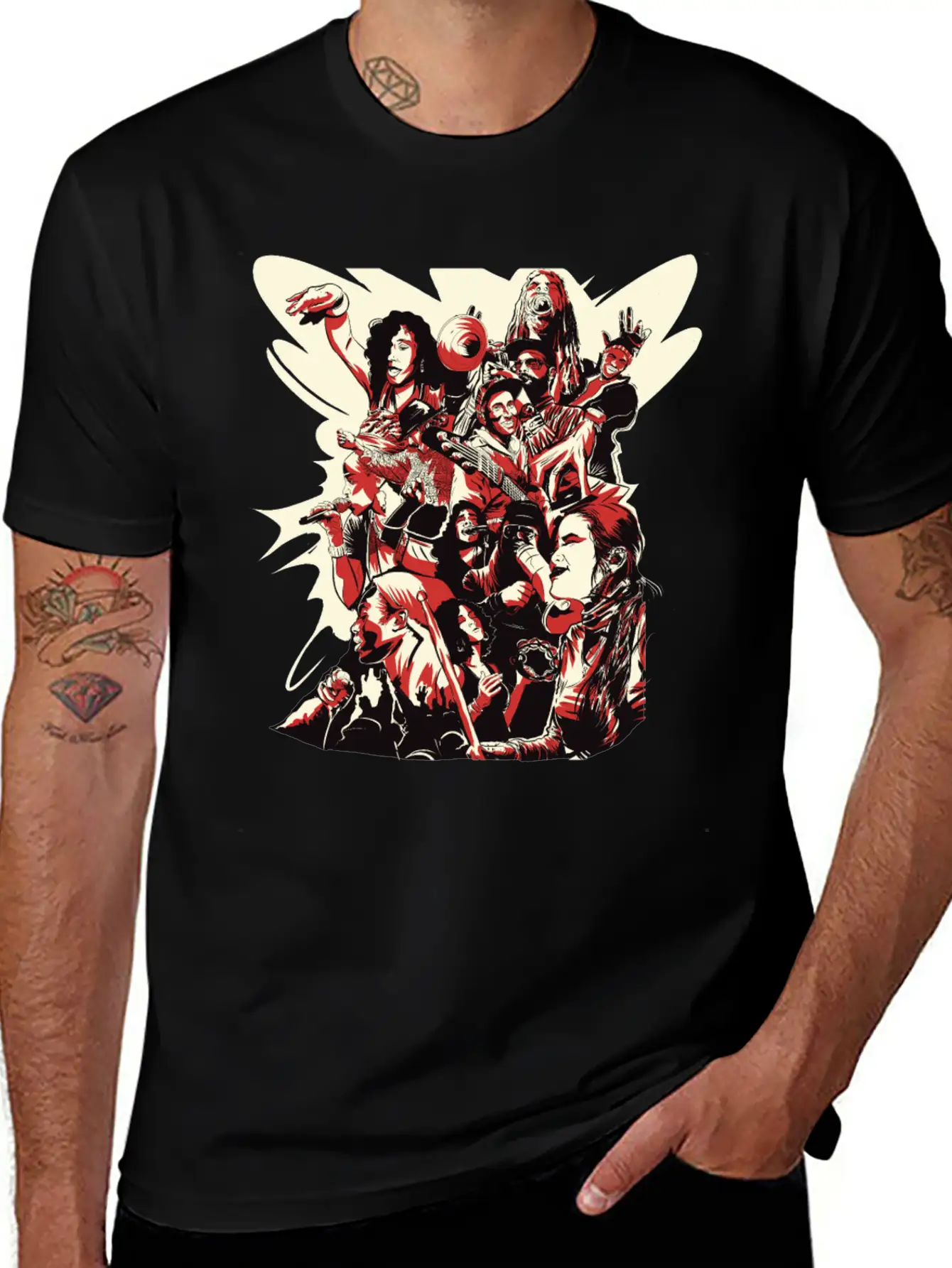 #LeCypher Community Collage Classic Fit Graphic Tee For Daily Comfort – Unisex Cotton Shirt