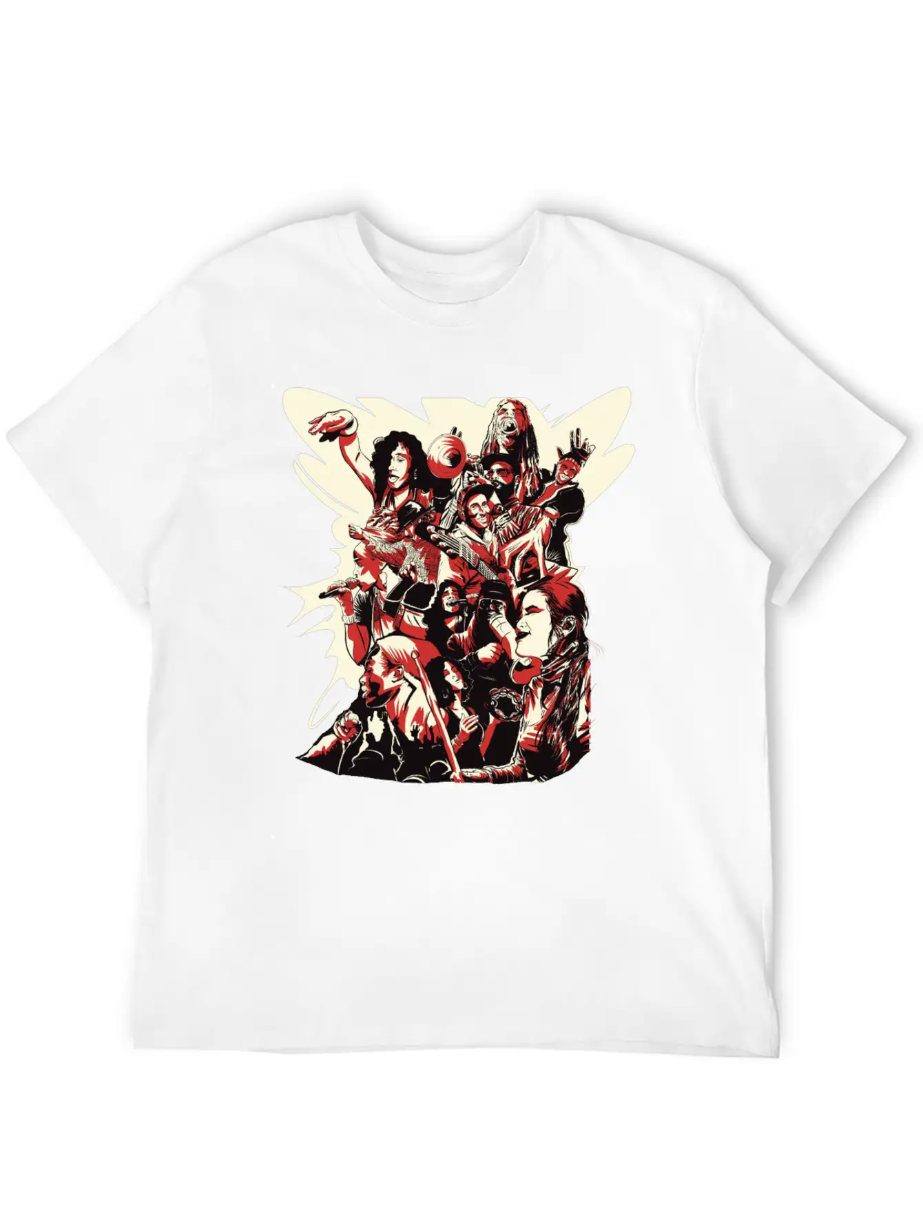 #LeCypher Community Collage Classic Fit Graphic Tee For Daily Comfort – Unisex Cotton Shirt