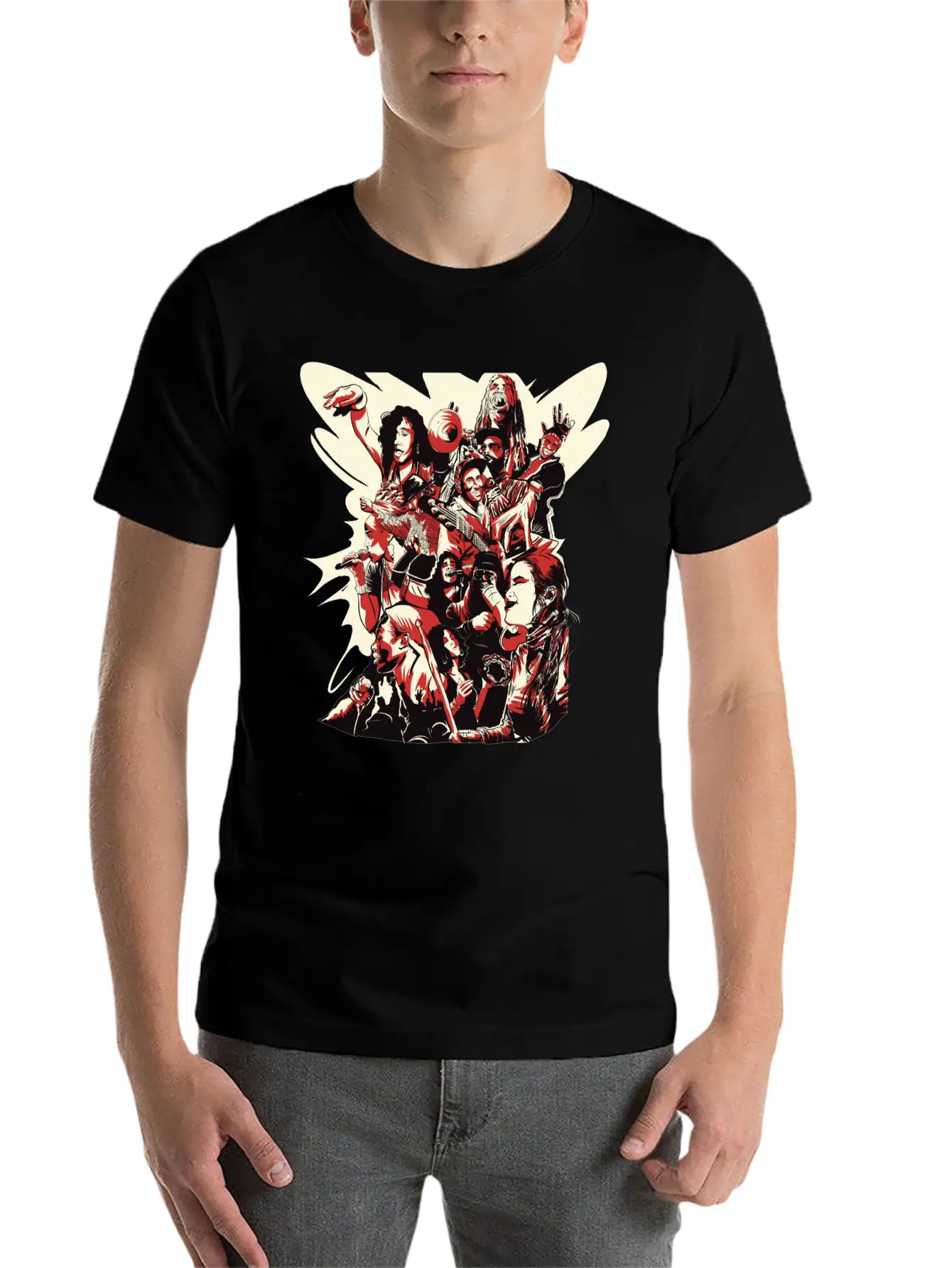 #LeCypher Community Collage Classic Fit Graphic Tee For Daily Comfort – Unisex Cotton Shirt