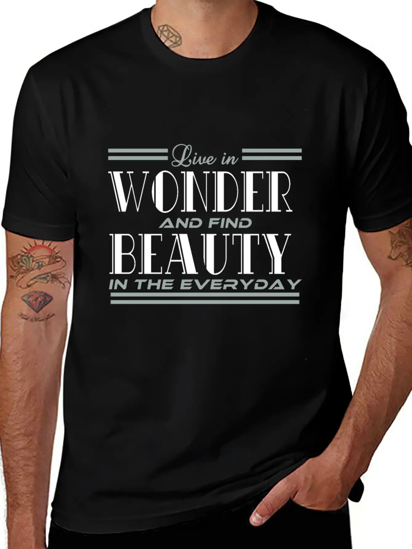 "Live In Wonder And Find Beauty In The Everyday" Unisex Casual T-Shirt – Clean Design For Daily Comfort