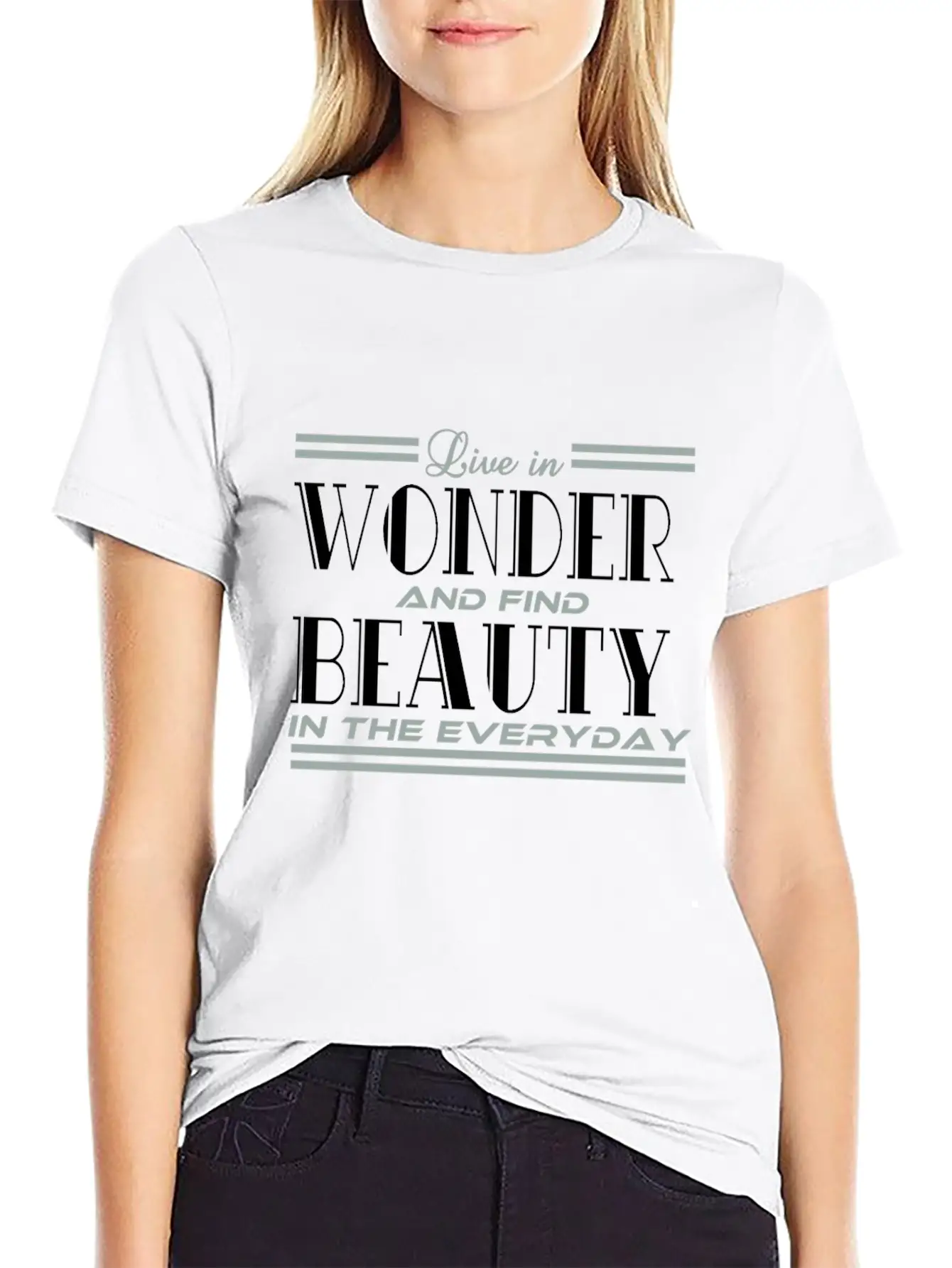"Live In Wonder And Find Beauty In The Everyday" Unisex Casual T-Shirt – Clean Design For Daily Comfort