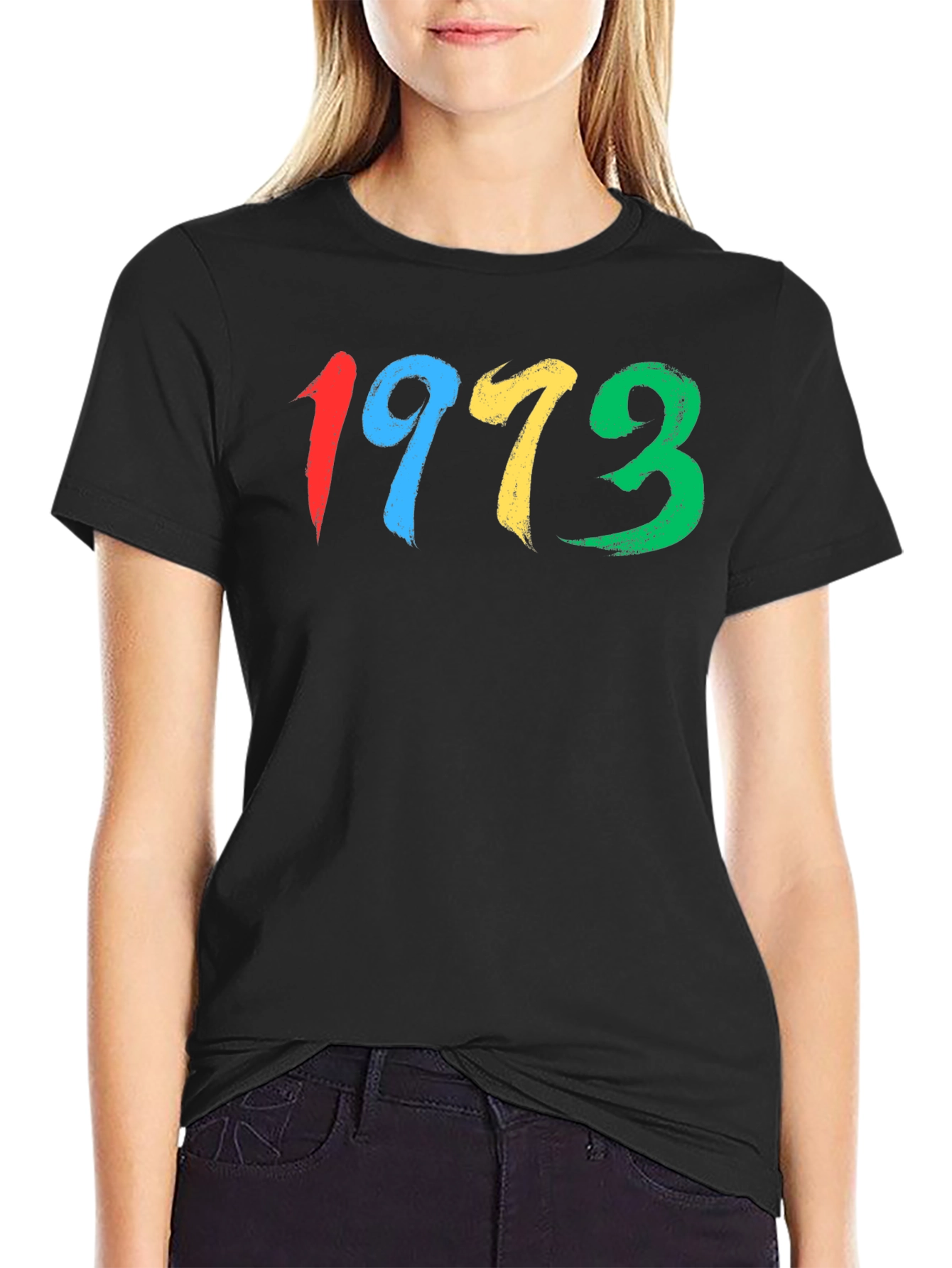 1973 Brush Stroke Graphic Tee - Retro Cool