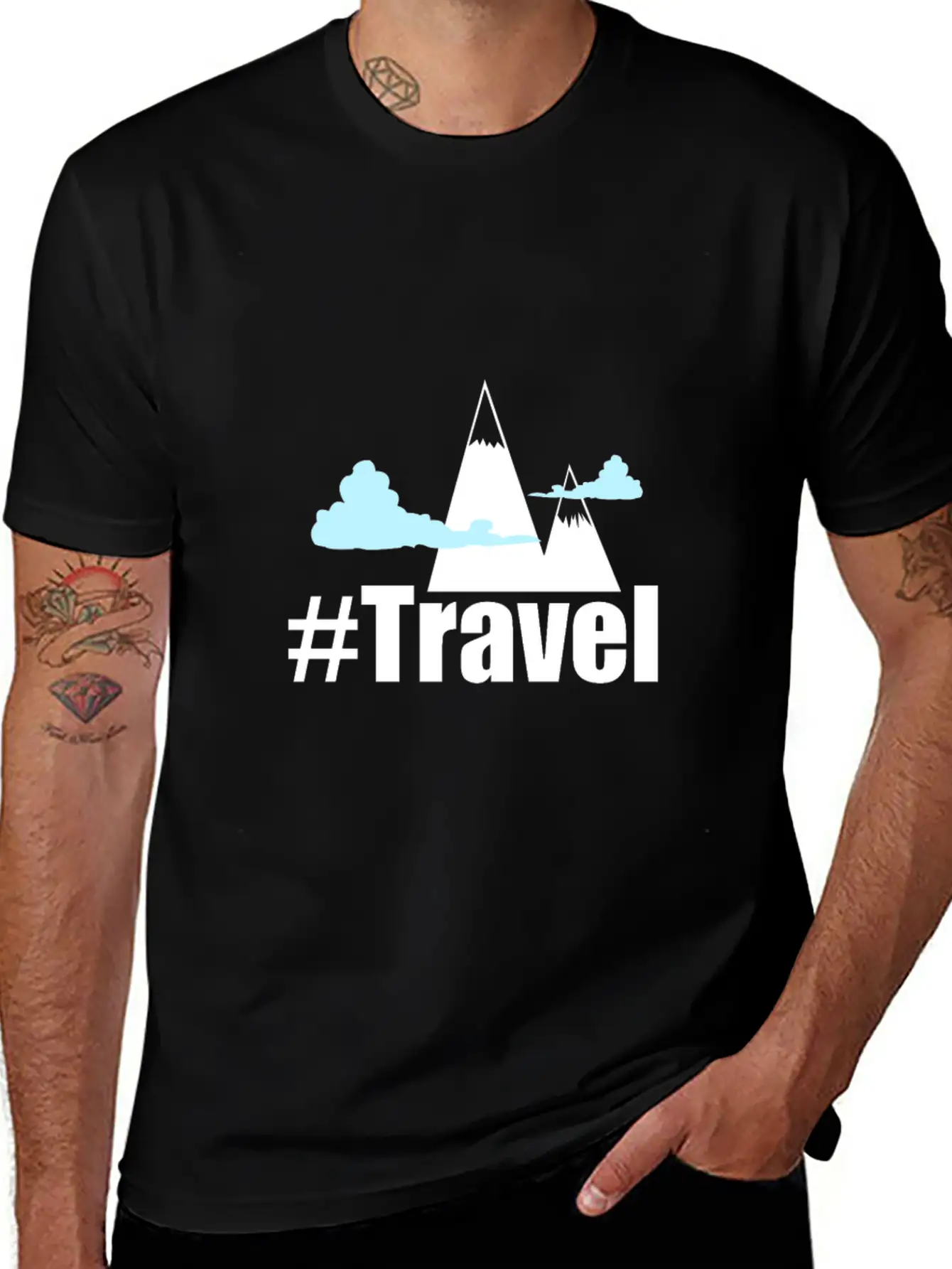 #travel Gift Hashtag Travel Classic Fit Graphic Tee For Daily Comfort – Unisex Cotton Shirt