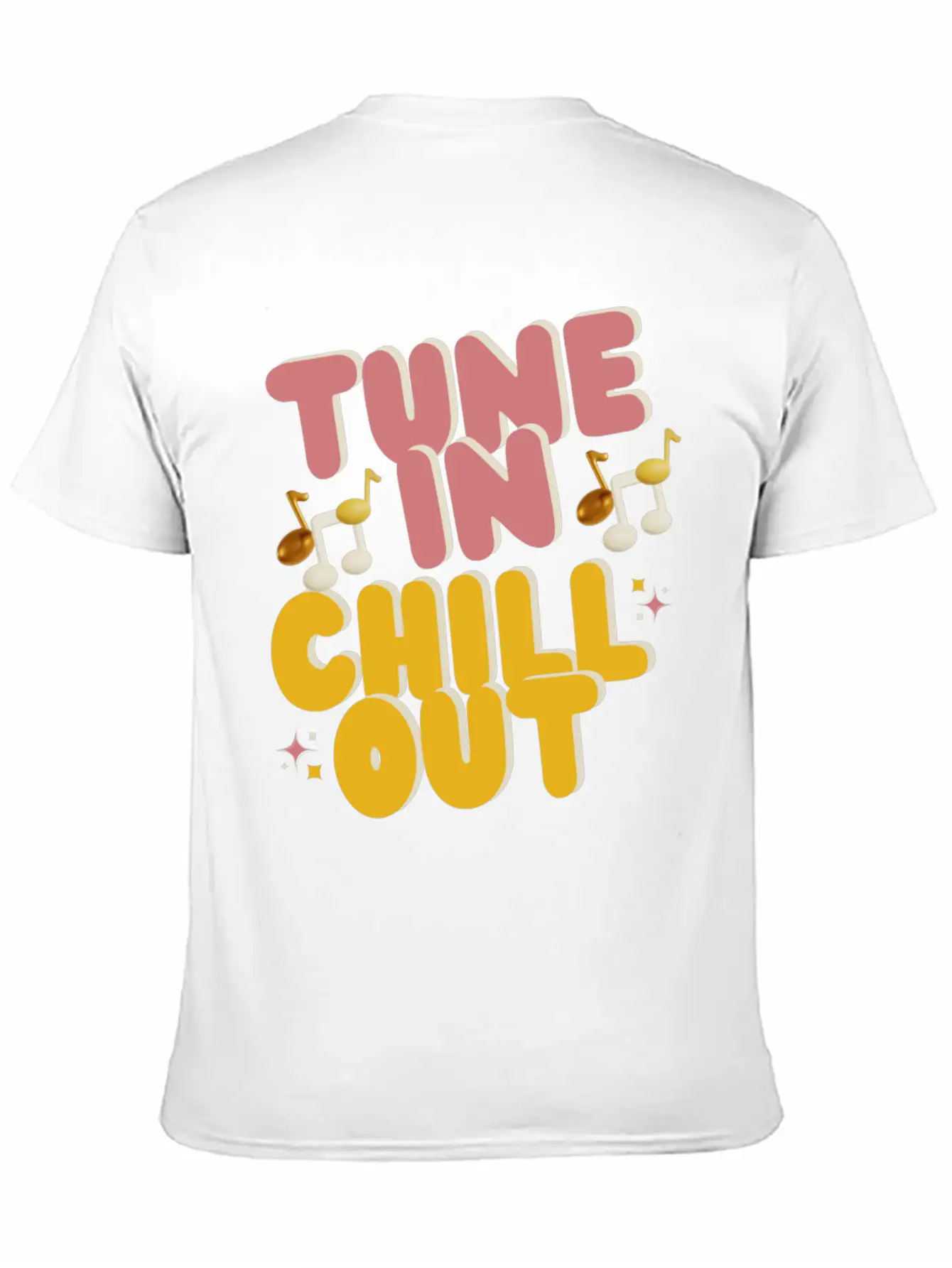 "Tune In Chill Out" Music Themed Classic Fit Graphic Tee For Daily Comfort – Unisex Cotton Shirt