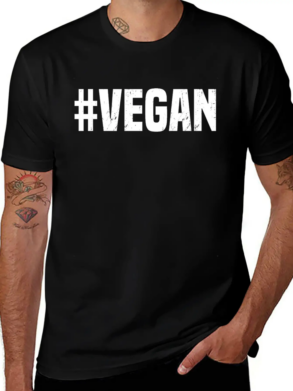 #vegan Classic Fit Graphic Tee For Daily Comfort – Unisex Cotton Shirt