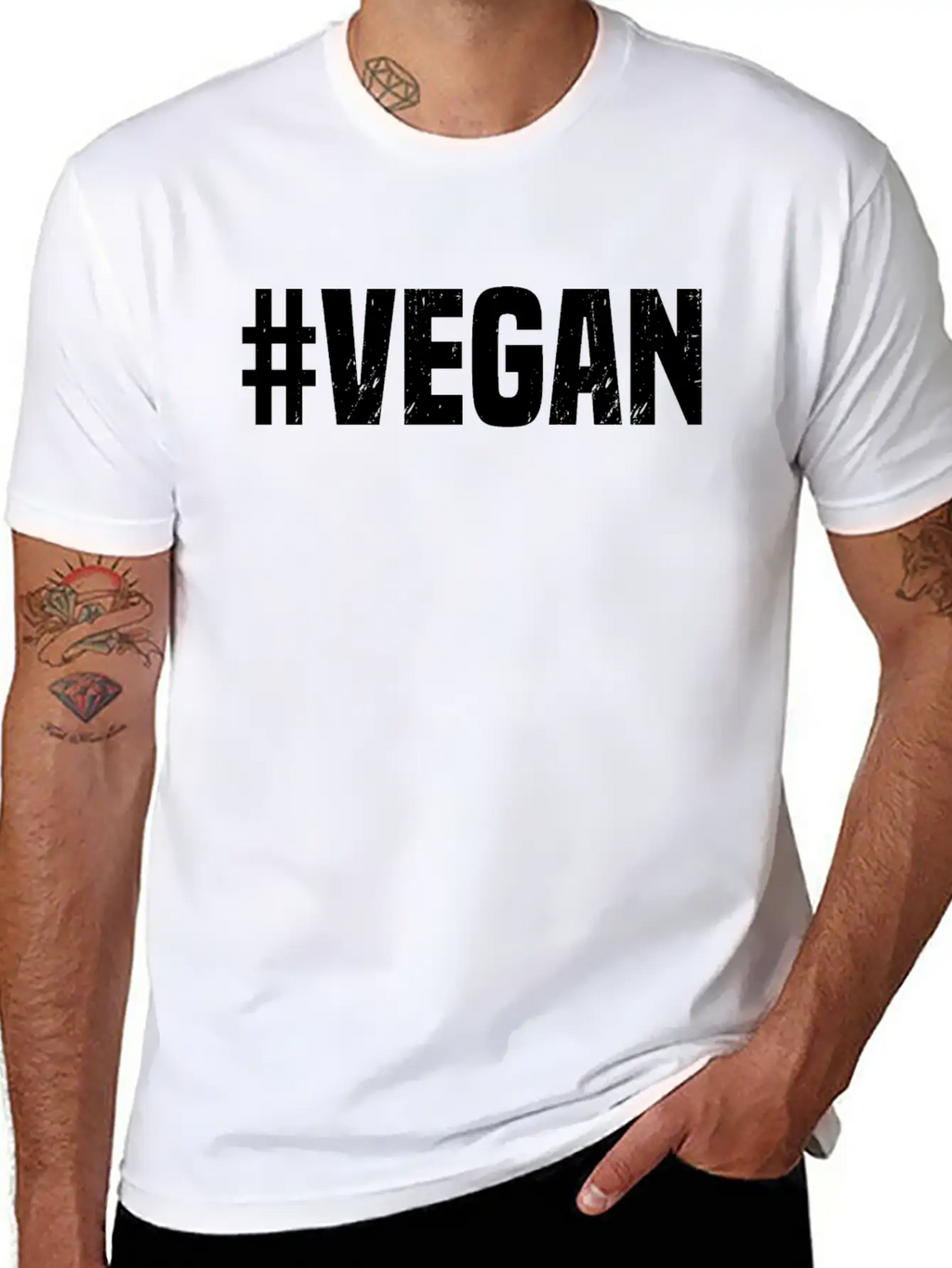 #vegan Classic Fit Graphic Tee For Daily Comfort – Unisex Cotton Shirt