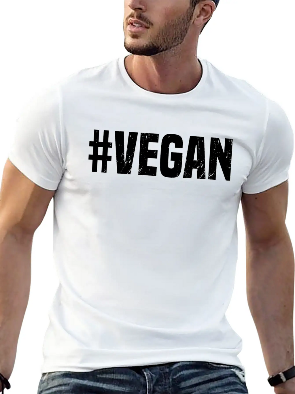 #vegan Classic Fit Graphic Tee For Daily Comfort – Unisex Cotton Shirt