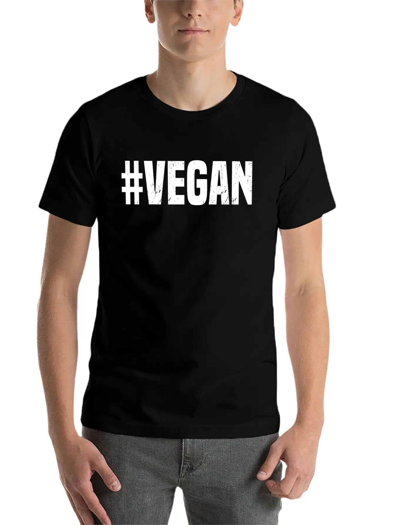 #vegan Classic Fit Graphic Tee For Daily Comfort – Unisex Cotton Shirt