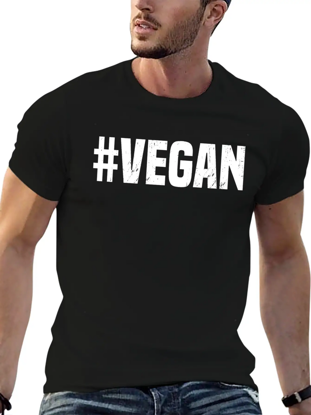 #vegan Classic Fit Graphic Tee For Daily Comfort – Unisex Cotton Shirt