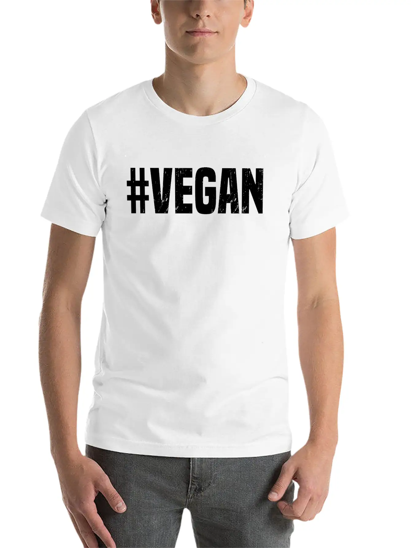 #vegan Classic Fit Graphic Tee For Daily Comfort – Unisex Cotton Shirt